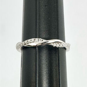 Moissanite Wedding Band Twisted Ring Anniversary GRA Certified 925 18K